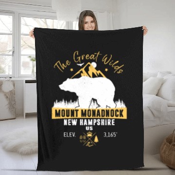 Discover Mount Monadnock New Hampshire Fleece Blankets
