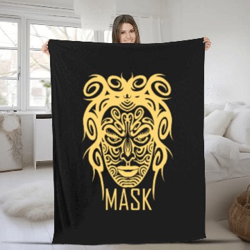 Discover Gangster Girl face Mask Fleece Blankets design for Gift
