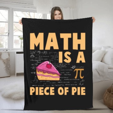 Discover Math is a Piece of Pie - Pi Day & Math Lover Fleece Blankets