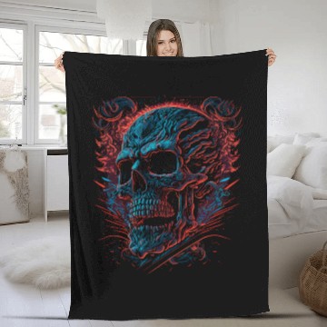 Discover Skull Fleece Blankets