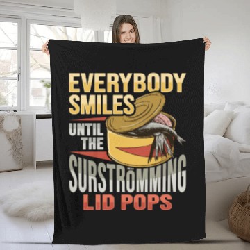 Discover Canned Fish Surströmming Design for Swedish Fish Fleece Blankets