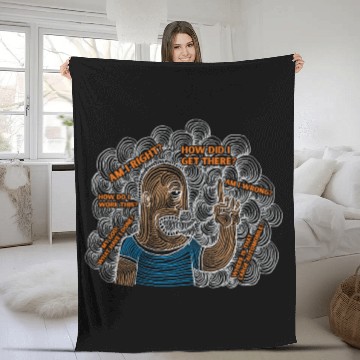 Discover You May Ask Yourself Angry Fleece Blankets