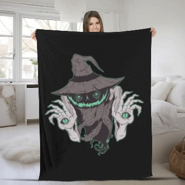 Discover Scary Helloween devil creature Scary Helloween dev Fleece Blankets