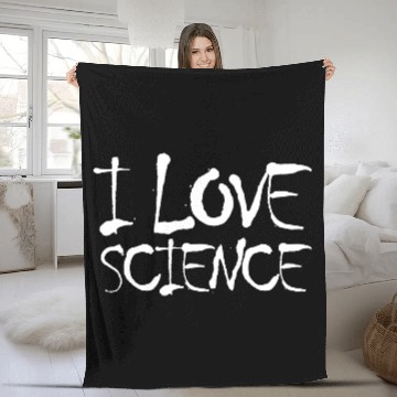 Discover I Love Science Teacher Student Gift Ideas Fleece Blankets