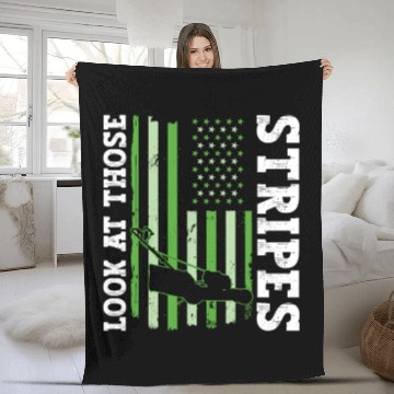 Discover Look At Those Stripes - Lawn Mowing Funny Dad Lawn Fleece Blankets