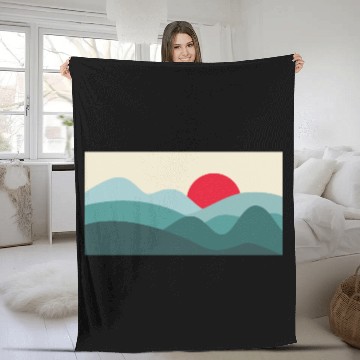 Discover Minimalist Sun Fleece Blankets