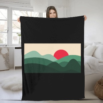 Discover Minimalist Sun Fleece Blankets