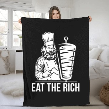 Discover Eat the rich Karl Marx economist Fleece Blankets