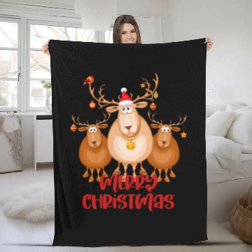 Discover MERRY CHRISTMAS SIMPLE RED AND GOLD MODERN HOLIDAY Fleece Blankets