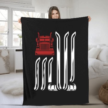 Discover Truck Driver US FLAG, Truck, Trucker Dad Fleece Blankets