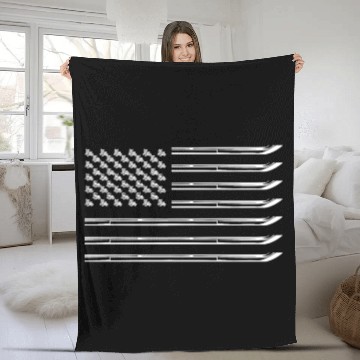 Discover Truck Driver US FLAG, Truck, Trucker Dad Fleece Blankets