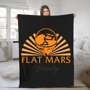 Discover Mars Fleece Blankets, Flat Mars Society Mars Fleece Blankets, Science