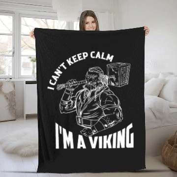Discover I Can't Keep Calm I'm A Viking Odin Norse Fleece Blankets