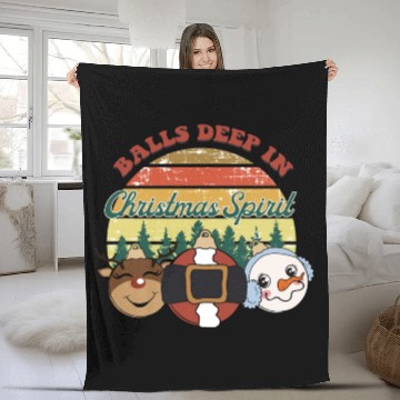 Discover christmas spirit sublimation Fleece Blankets