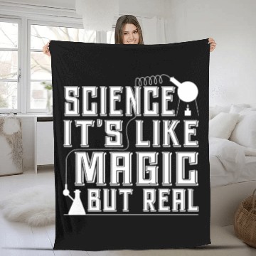 Discover SCIENCE Magic Nerd Geek Teacher Student Gift Ideas Fleece Blankets