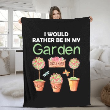 Discover Garden Funny Quote Hobby Gardener Gift Idea Fleece Blankets
