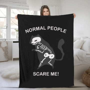Discover Normal People Scare Me Fleece Blankets