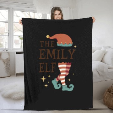 Discover The Emily Elf - Christmas Pajama for Emily Fleece Blankets