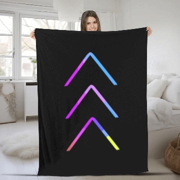 Discover Down Syndrome Awareness 3 Arrow Support Fleece Blankets
