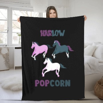Discover Harlow And Popcorn Merch Popcorn The Pony Fleece Blankets