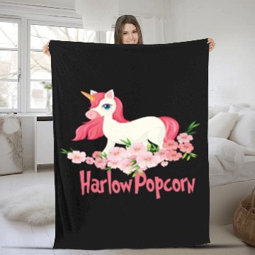 Discover Harlow And Popcorn Merch Popcorn The Pony Fleece Blankets