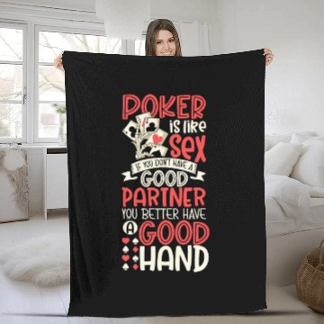 Discover Poker Casino Poker Player Gambling Roulette Fleece Blankets