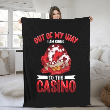 Discover Poker Casino Poker Player Gambling Roulette Fleece Blankets