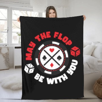 Discover Poker Casino Poker Player Gambling Roulette Fleece Blankets