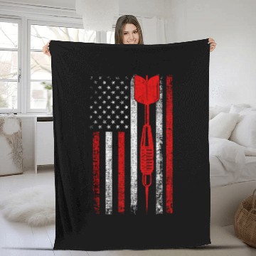 Discover US Flag Darts Patriotic Fleece Blankets