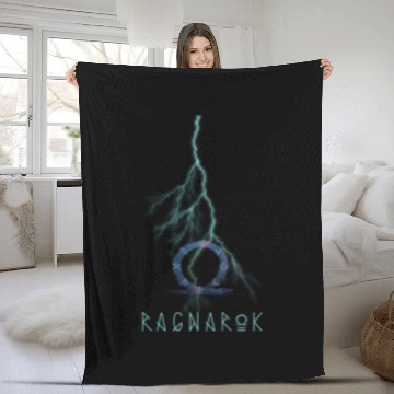 Discover god of war ragnarock Fleece Blankets black for gamers