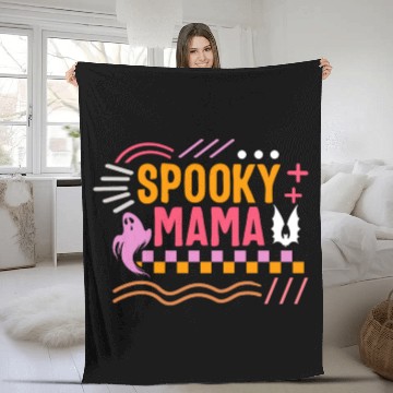 Discover Thanksgiving Halloween Fleece Blankets, Spooky Mama Ghost