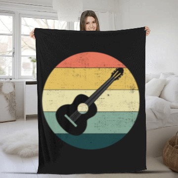 Discover Acoustic Guitar Player Music Musician Guitarist Fleece Blankets