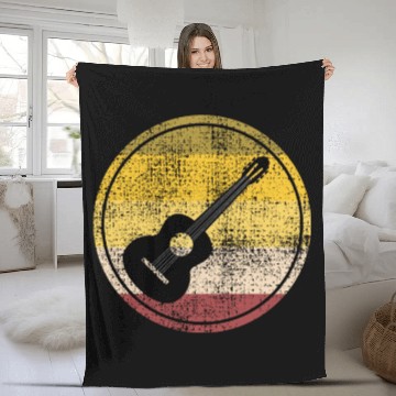 Discover Acoustic Guitar Player Music Musician Guitarist Fleece Blankets