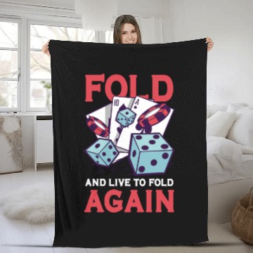 Discover Poker Casino Poker Player Gambling Roulette Gift Fleece Blankets