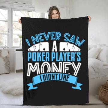 Discover Poker Casino Poker Player Gambling Roulette Fleece Blankets