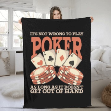 Discover Poker Casino Poker Player Gambling Roulette Fleece Blankets