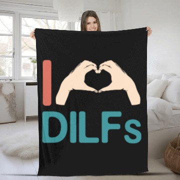 Discover I Love Dilfs Vintage Funny Gift for Incredibly Fleece Blankets
