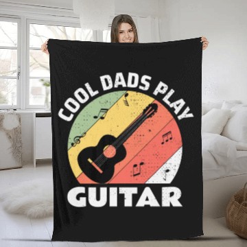 Discover Acoustic Guitar Player Guitarist Dad Fathers day Fleece Blankets