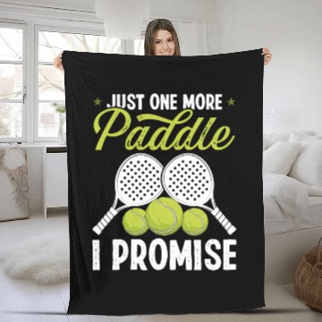 Discover Paddle Tennis Player Match Just one more Paddle Fleece Blankets