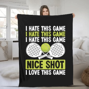 Discover Paddle Tennis Player Match Funny Team Humor Fleece Blankets