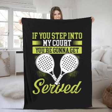 Discover Paddle Tennis Player Match Step into my Court Fleece Blankets