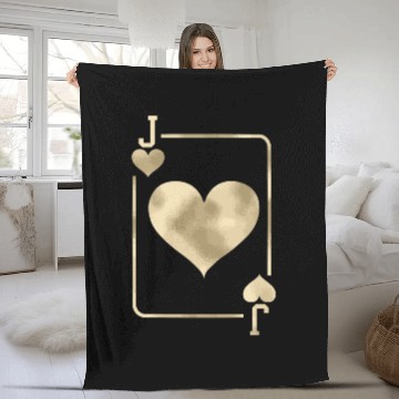 Discover Jack Of Hearts Playing Card Halloween Costume Glam Fleece Blankets