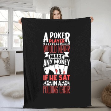 Discover Poker Casino Poker Player Gambling Roulette Gift Fleece Blankets