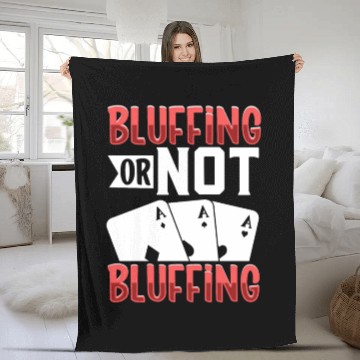 Discover Poker Casino Poker Player Gambling Roulette Fleece Blankets