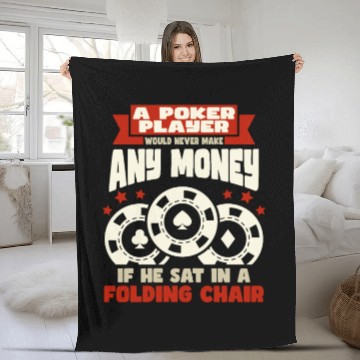 Discover Poker Casino Poker Player Gambling Roulette Gift Fleece Blankets