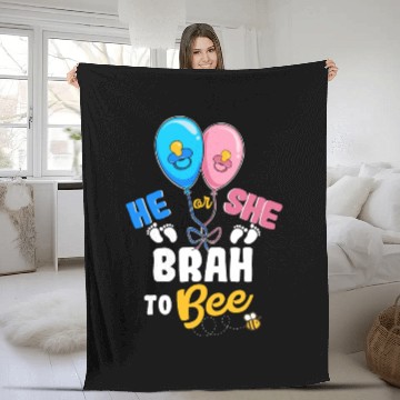 Discover He or She Brah To Bee Best Brother Ever Big Bro Fleece Blankets