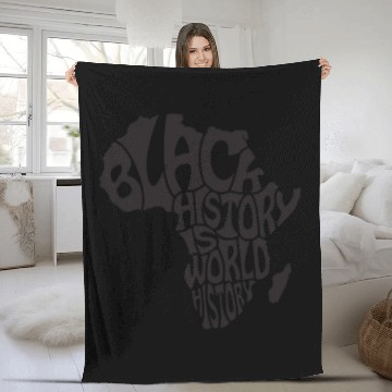Discover Black history is world history Fleece Blankets