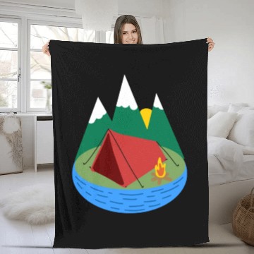 Discover camper Fleece Blankets