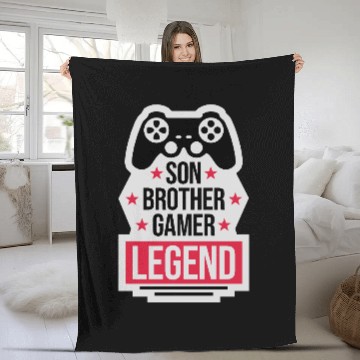 Discover son brother gamer legend Fleece Blankets