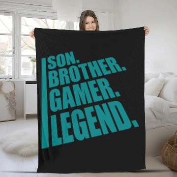 Discover son brother gamer legend Fleece Blankets